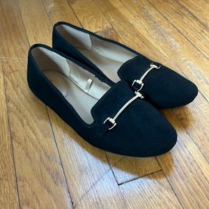 H&M black suede loafers size 8